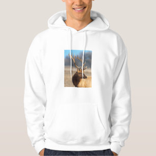 Portrait of a stunning bull elk hoodie
