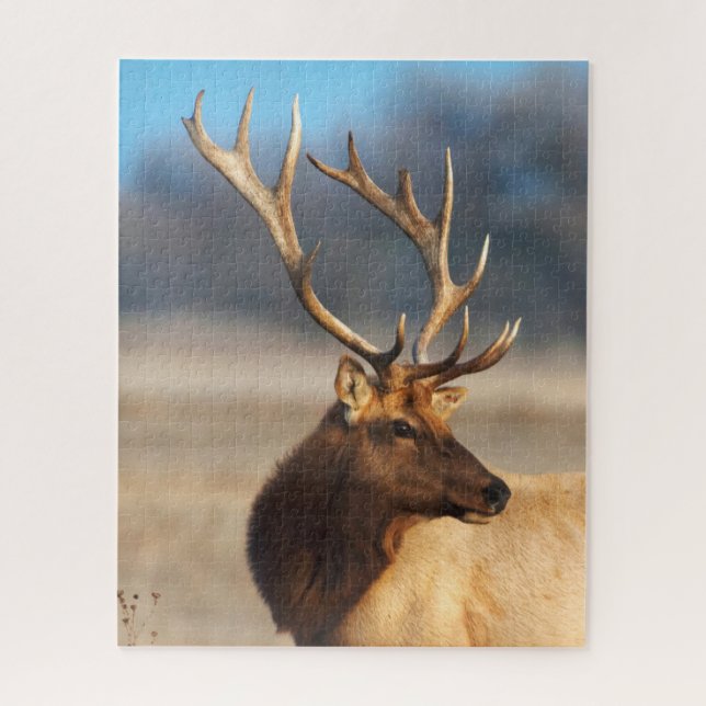 Portrait of a Stunning Bull Elk Jigsaw Puzzle (Vertical)