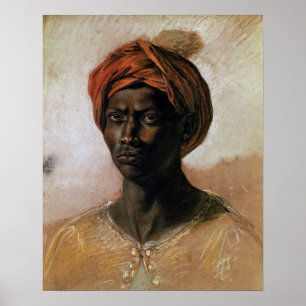 Portrait of a Turk in a Turban, c.1826 Poster