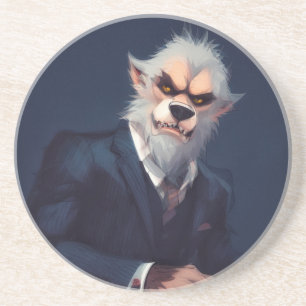 Portrait of a Werewolf in a Suit Coaster