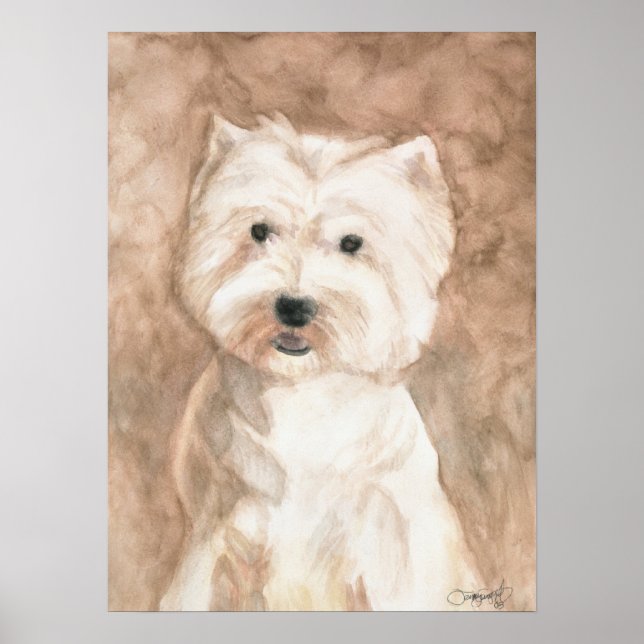 Portrait of a Westie Poster (Front)