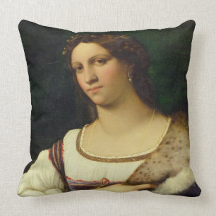 Portrait of a Woman, 1512 (oil on canvas) Cushion