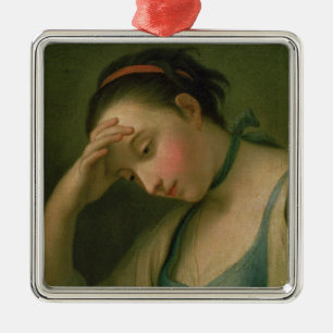 Portrait of a Woman 2 Metal Ornament