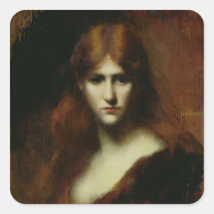 Portrait of a Woman 2 Square Sticker