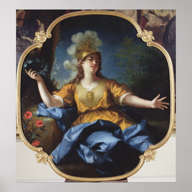 Portrait of a Woman as Minerva, 1730 Poster (Front)