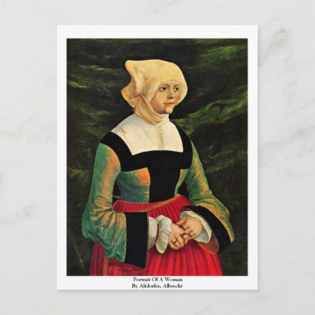 Portrait Of A Woman By Altdorfer, Albrecht Postcard (Front)