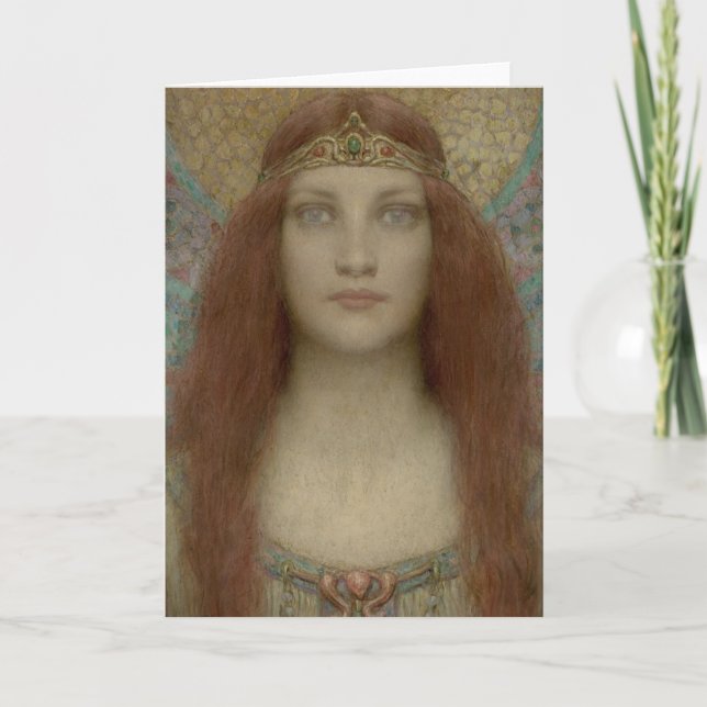 Portrait of a Woman by Charles Allan Winter Thank You Card (Front)