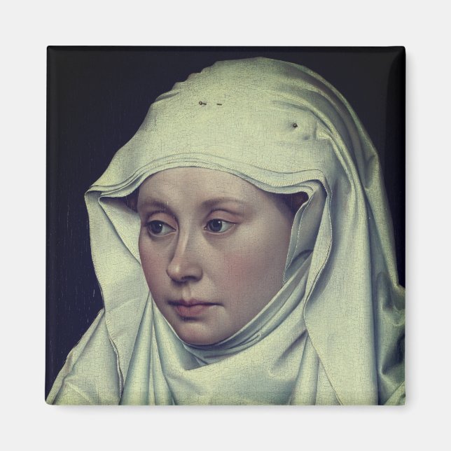 Portrait of a Woman - by Robert Campin (c. 1435) Magnet (Front)