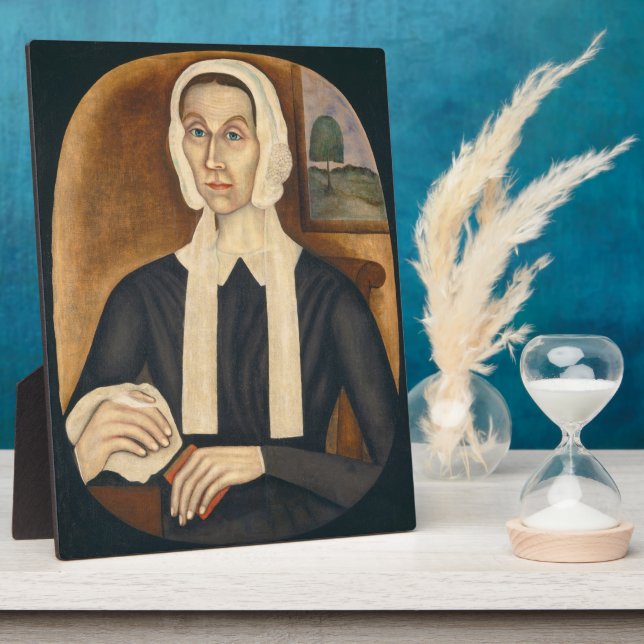 Portrait of a Woman, c. 1845 (oil on canvas) Plaque (Side)