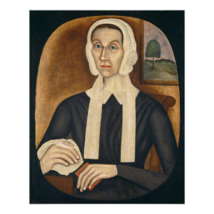 Portrait of a Woman, c. 1845 (oil on canvas) Poster