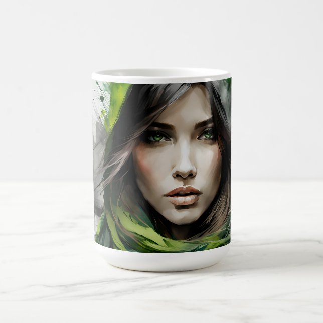 portrait of a woman coffee mug (Center)