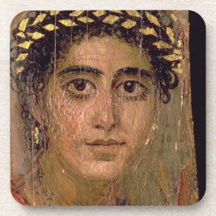 Portrait of a Woman, from Fayum, Romano-Egyptian, Coaster