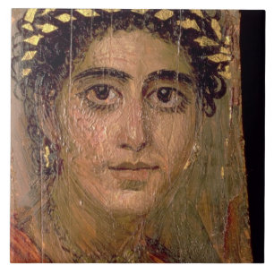 Portrait of a Woman, from Fayum, Romano-Egyptian, Tile