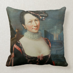 Portrait of a Woman Holding a Musical Score Cushion