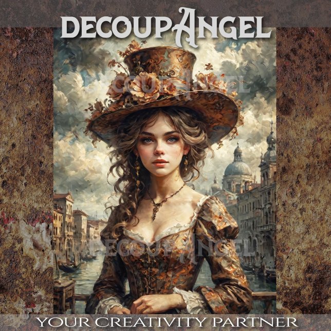 Portrait of a Woman in Venice - Decoupage - Tissue Paper (Creator Uploaded)