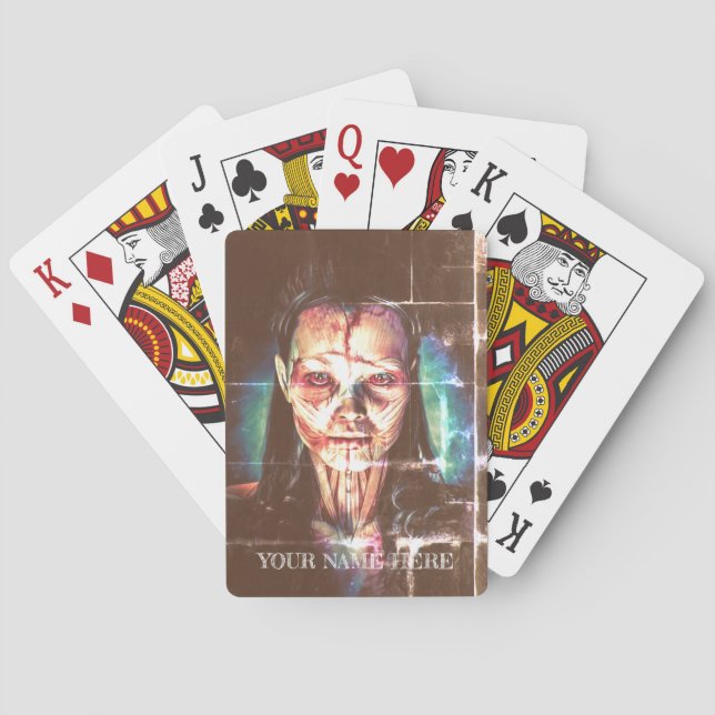 Portrait of a woman. playing cards (Back)