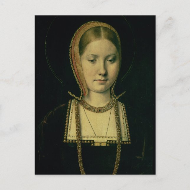 Portrait of a woman, possibly Catherine of Aragon Postcard (Front)
