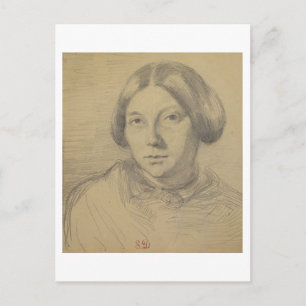 Portrait of a woman, possibly George Sand (1804-76 Postcard
