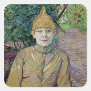 Portrait of a woman, possibly the French dancer Lo Square Sticker