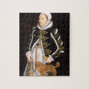 Portrait of a Woman, probably Catherine Carey, Lad Jigsaw Puzzle