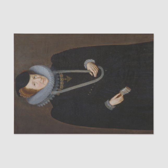 Portrait of a Woman, Probably Mary of Scudamore Tissue Paper (Front)