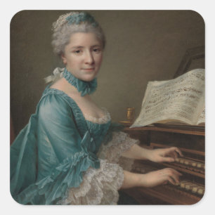 Portrait of a Woman Square Sticker