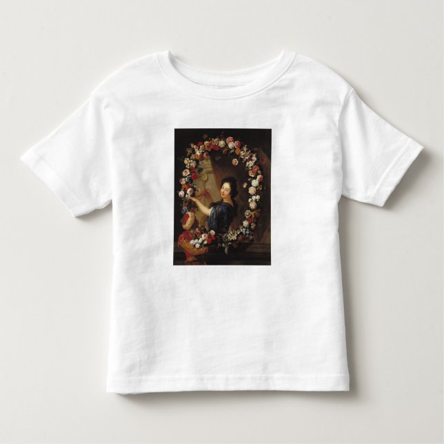 Portrait of a Woman Surrounded by Flowers Toddler T-Shirt (Front)