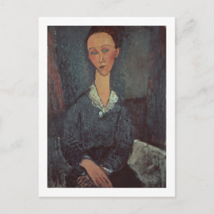 Portrait of a Woman with a White Collar (oil on ca Postcard