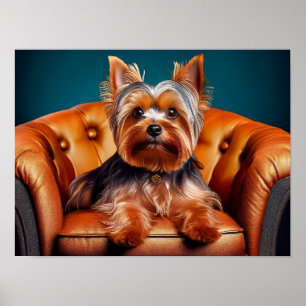 Portrait of a Yorkie Poster