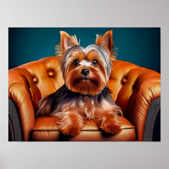 Portrait of a Yorkie Poster (Front)