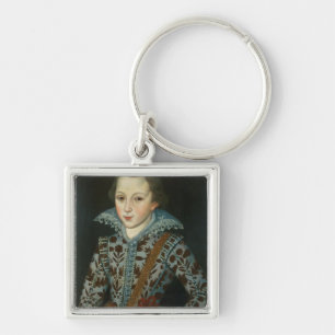 Portrait of a Young Boy, Aged Five Key Ring