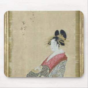 Portrait of a young courtesan mouse pad