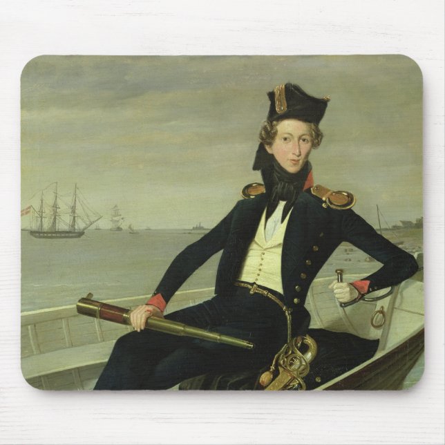 Portrait of a Young Danish Naval Officer, 1841 Mouse Pad (Front)