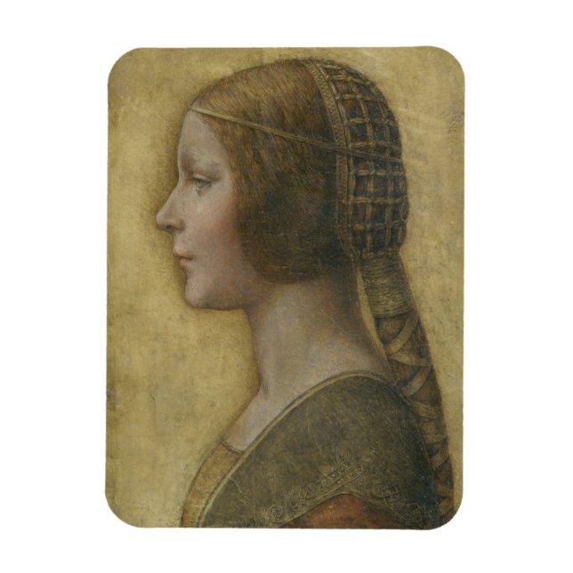 Portrait of a Young Fiancee by Leonardo da Vinci Magnet (Vertical)