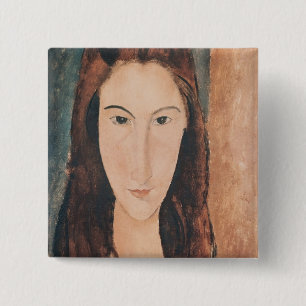 Portrait of a Young Girl 15 Cm Square Badge