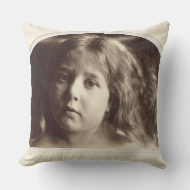 Portrait of a Young Girl (albumen print from a col Cushion (Front)