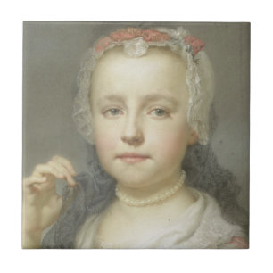 Portrait of a Young Girl Ceramic Tile
