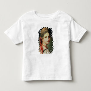 Portrait of a Young Girl in Sarafan and Toddler T-Shirt