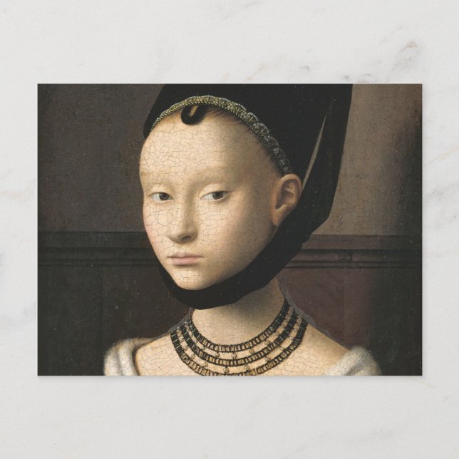 Portrait Of A Young Girl - Petrus Christus Postcard (Front)