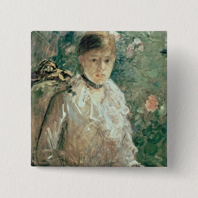 Portrait of a Young Lady 15 Cm Square Badge (Front)