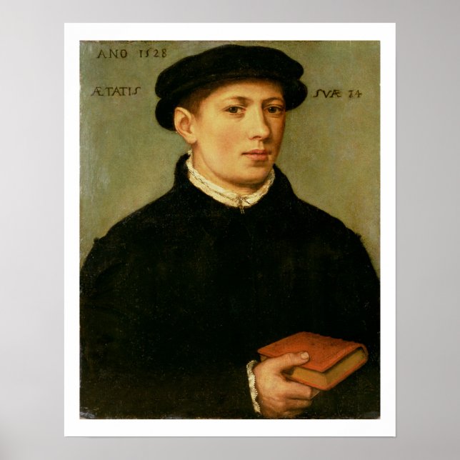 Portrait of a Young Man, 1528 Poster (Front)