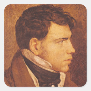 Portrait of a Young Man 2 Square Sticker