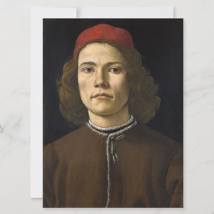 Portrait of a Young Man (by Botticelli) Card
