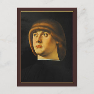 Portrait of a Young Man by Jacometto Veneziano Postcard