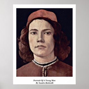 Portrait Of A Young Man By Sandro Botticelli Poster