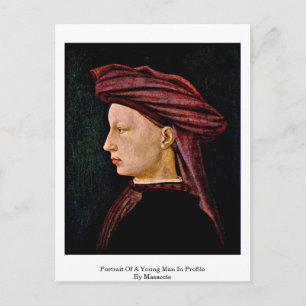 Portrait Of A Young Man In Profile By Masaccio Postcard