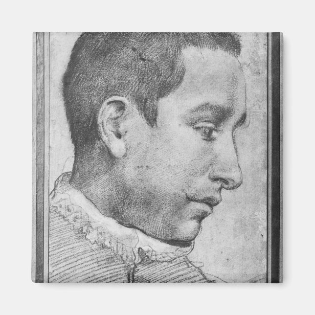 Portrait of a young man magnet (Front)