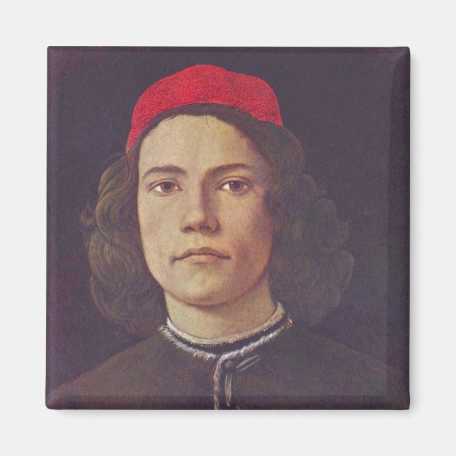 Portrait of a young man magnet (Front)