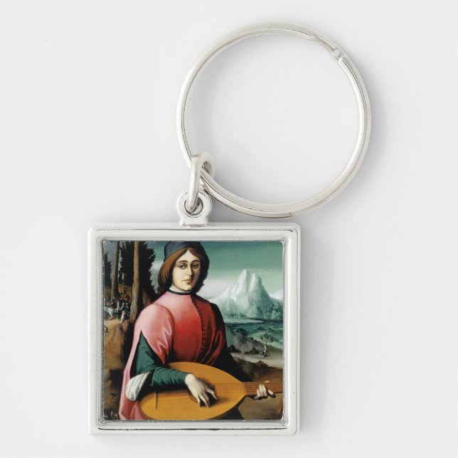 Portrait of a Young Man with a Lute Key Ring (Front)