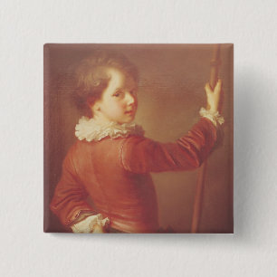 Portrait of a Young Pilgrim, 1725 15 Cm Square Badge